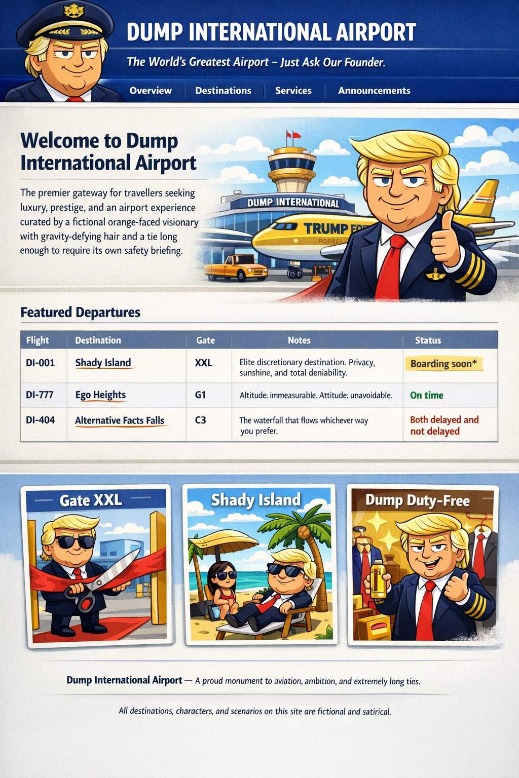 Dump International Airport – Trump International Airport parody